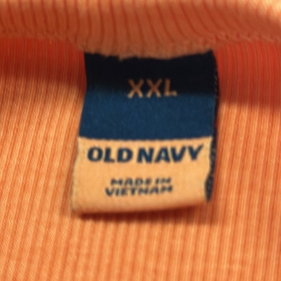 Old Navy Ribbed Athletic Orange Dress Split Hem Cotton Blend Stretchy XXL - Picture 6 of 8
